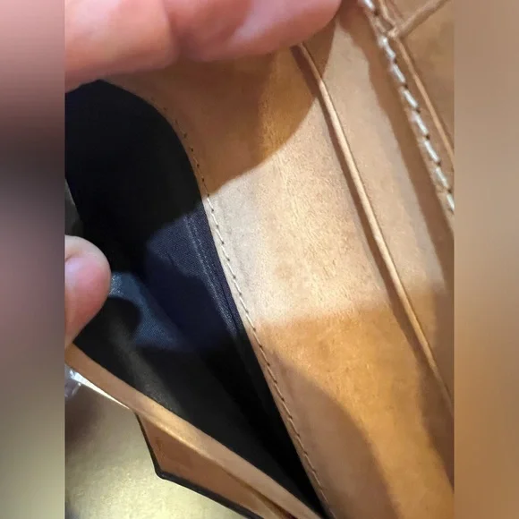 Coach EUC Vtg Saddle Brown Leather Bi-Fold Card Holder Snap Front Coin Wallet - Picture 10 of 13